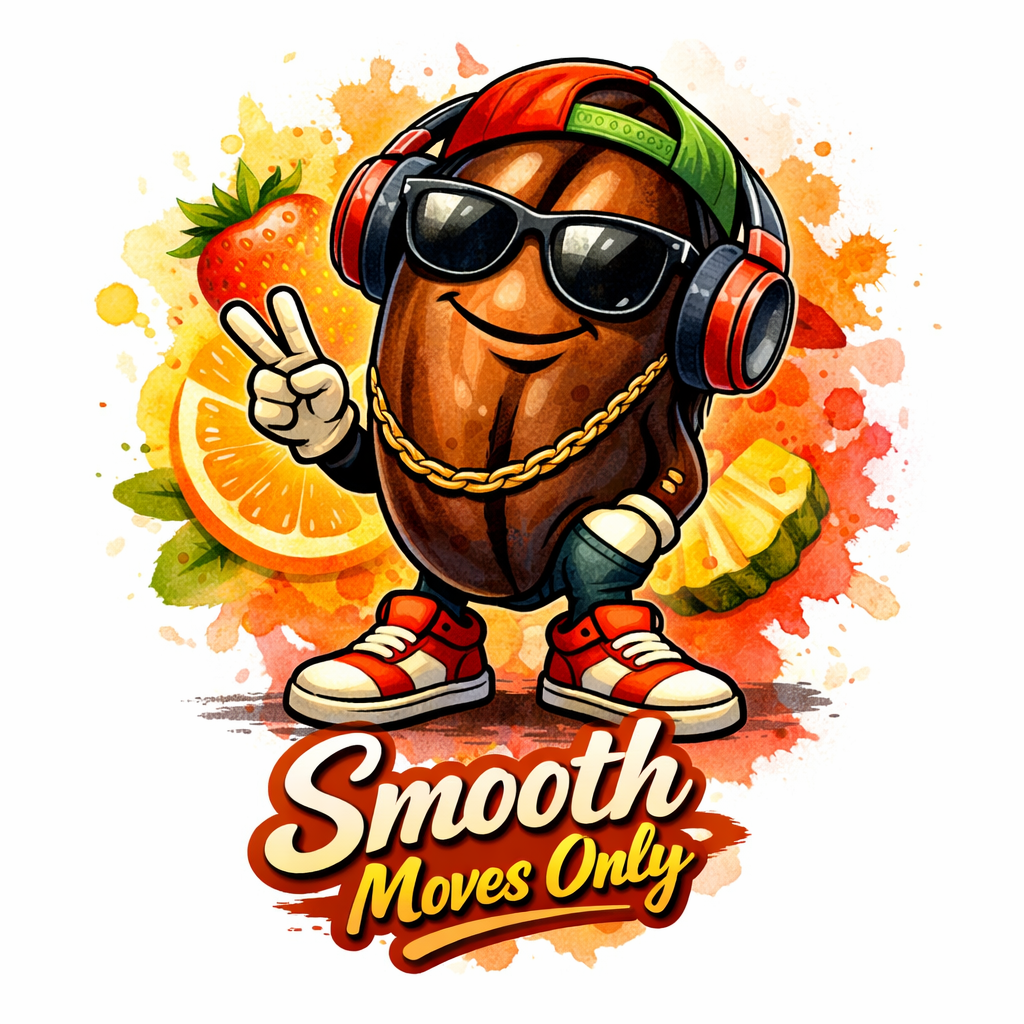 Groovy coffee bean vibes